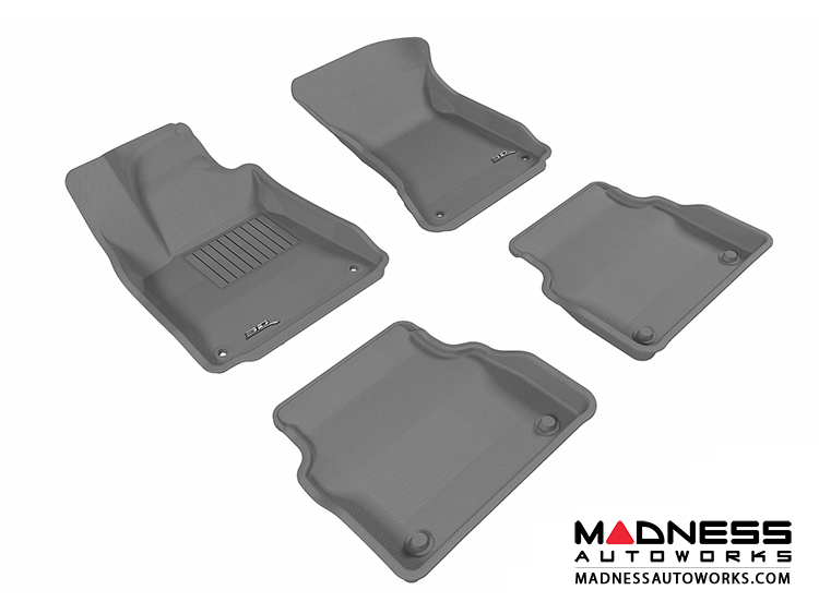 Audi A8 Floor Mats (Set of 4) - Gray by 3D MAXpider (2011-2015)
